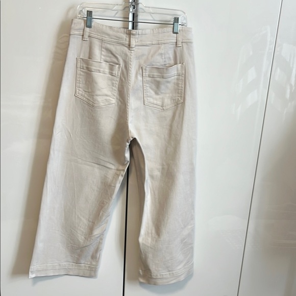 PINK TARTAN Wide Leg Ankle Cotton Pants, Size 8 - Picture 6 of 10